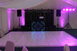 Mobile Disco, Dance Floor and Purple Uplighters