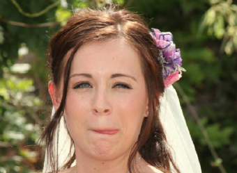 A Natural Photo of the Blushing Bride