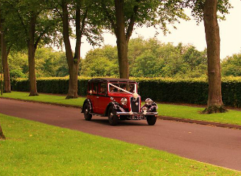 Here come the Bridesmaids arriving in style at the venue